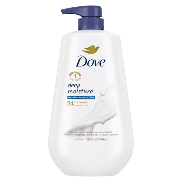 Dove Deep Moisture Body Wash with Pump, 24hr Hydration, 30.6 oz